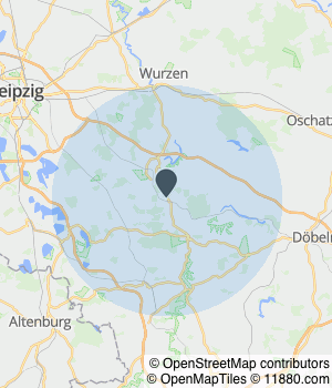 Kartendarstellung des Servicegebiets von Schuricht & Kurth GmbH