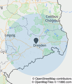 Kartendarstellung des Servicegebiets von Baudienstleistung Hathazi