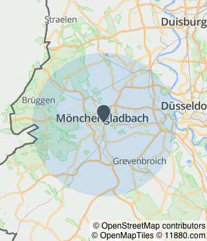 Servicegebiet von Podologie Violetta Steinbock Kartendarstellung des Servicegebiets von Podologie Violetta Steinbock