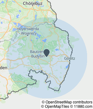 Kartendarstellung des Servicegebiets von Babus Inn