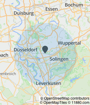 Kartendarstellung des Servicegebiets von ALMICH Elektrotechnik