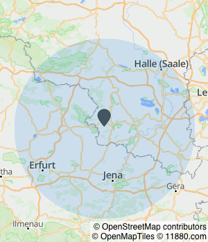 Kartendarstellung des Servicegebiets von Tischlerei Knoblauch