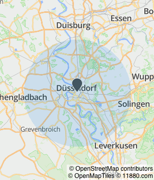 Kartendarstellung des Servicegebiets von Kurhaski GmbH & Co. KG