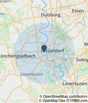 Kartendarstellung des Servicegebiets von Allianz Versicherung Raphael Höfler Generalvertretung