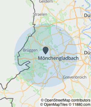 Kartendarstellung des Servicegebiets von Marketing Tillmann