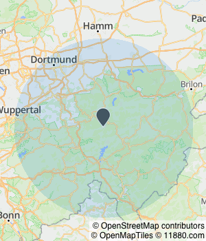 Kartendarstellung des Servicegebiets von MEYER & MEYER Rechtsanwälte u. Notarin