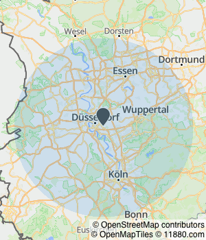 Kartendarstellung des Servicegebiets von Tanzschule Ophelia