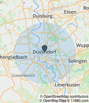 Kartendarstellung des Servicegebiets von KFZ-Gutachtenprofi