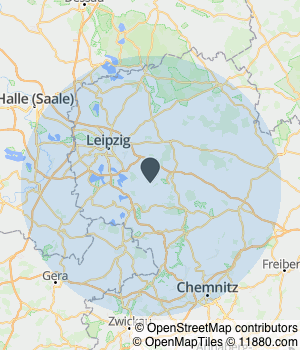 Kartendarstellung des Servicegebiets von Denis Hagemann Holz- und Bautenschutz