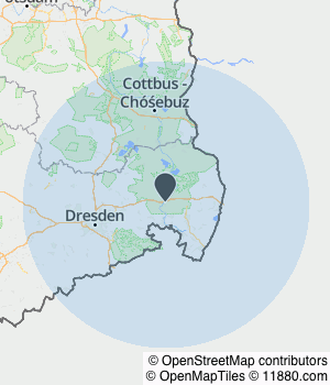 Kartendarstellung des Servicegebiets von Ullis Herrenpartie Ullrich Schmidt