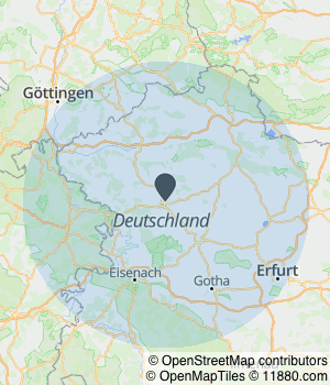 Kartendarstellung des Servicegebiets von -TREPA- Gebäudeservice