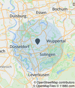 Kartendarstellung des Servicegebiets von Knt-Computer
