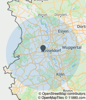 Kartendarstellung des Servicegebiets von Elektro Böckels