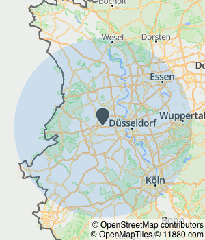 Kartendarstellung des Servicegebiets von Haarhaus-Logistic Ges. mbH