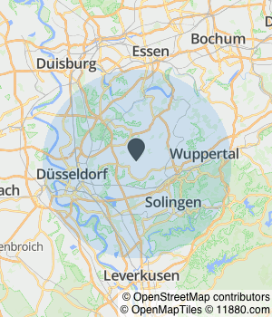 Kartendarstellung des Servicegebiets von HausmeisterTB
