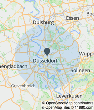 Kartendarstellung des Servicegebiets von Rhein Elektrik GmbH