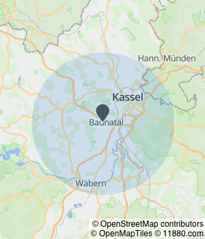 Kartendarstellung des Servicegebiets von Kulawik Immobilien