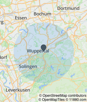 Kartendarstellung des Servicegebiets von Autohaus Wollmar & Becker GmbH