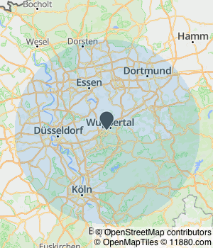 Kartendarstellung des Servicegebiets von Elkafash