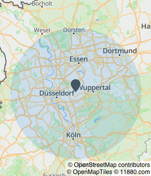 Kartendarstellung des Servicegebiets von Hundezentrum Lapki