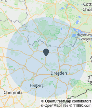 Kartendarstellung des Servicegebiets von Thomas Schietzel Auto-Center