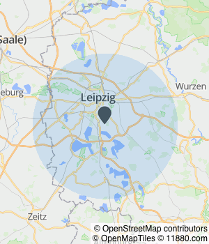 Kartendarstellung des Servicegebiets von Baufirma Gehner