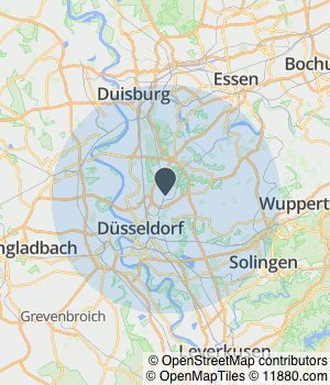 Kartendarstellung des Servicegebiets von Immobilien Toncourt e.K