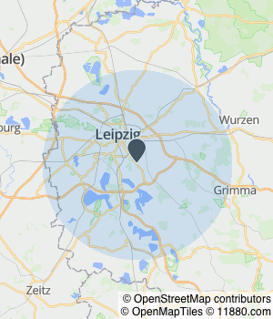 Kartendarstellung des Servicegebiets von liquima