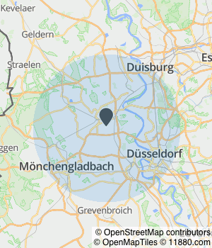 Kartendarstellung des Servicegebiets von Lichtblick GmbH