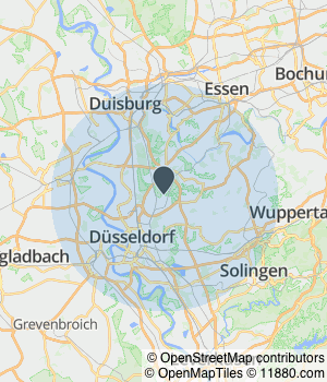 Kartendarstellung des Servicegebiets von M-Quadrat Immobilien Marcus Schulze
