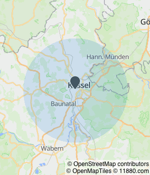 Kartendarstellung des Servicegebiets von H&A Umzüge