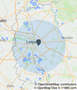 Kartendarstellung des Servicegebiets von Elektro-Kunze