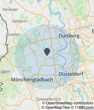 Kartendarstellung des Servicegebiets von Burkhard Renner