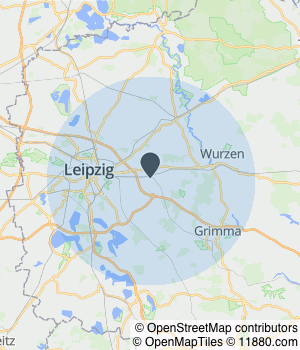 Kartendarstellung des Servicegebiets von Frank Habel - Heizung - Sanitär