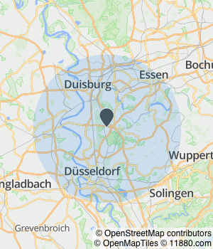 Kartendarstellung des Servicegebiets von DJ Andreas Pommer - Event DJ Service