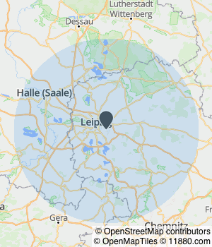 Kartendarstellung des Servicegebiets von Wedhorn Schöne Bäder mit Stil