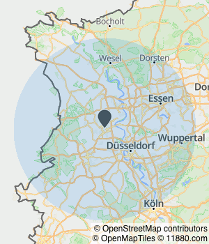 Kartendarstellung des Servicegebiets von Ben kommt