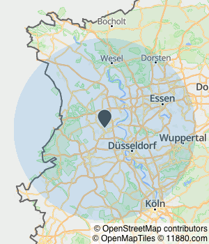 Kartendarstellung des Servicegebiets von GalaVision