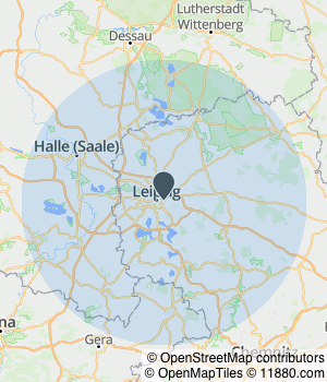 Kartendarstellung des Servicegebiets von Fenster Dealer
