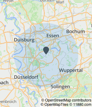 Kartendarstellung des Servicegebiets von Probaki Innenausbau