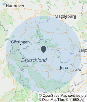 Kartendarstellung des Servicegebiets von Luftspiel