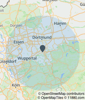 Kartendarstellung des Servicegebiets von FS Trockenbau