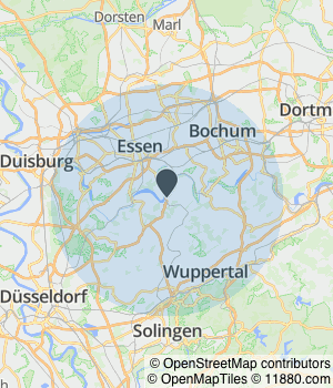 Kartendarstellung des Servicegebiets von Galileo Haarstudio