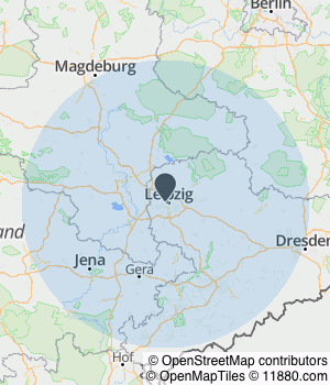 Kartendarstellung des Servicegebiets von Dienstleistung AM