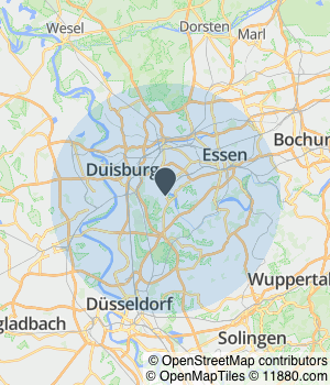 Kartendarstellung des Servicegebiets von AURA