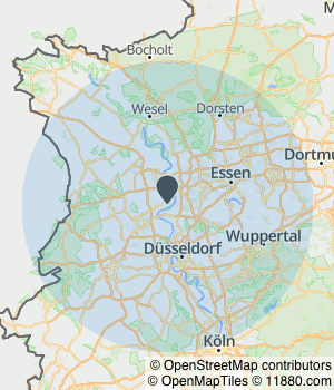Kartendarstellung des Servicegebiets von Sasa Mihajlov