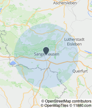 Kartendarstellung des Servicegebiets von Hausmeisterservice Lange