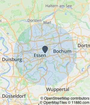 Kartendarstellung des Servicegebiets von Haushaltshilfe-Schwede