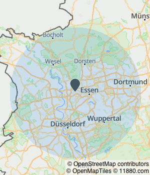 Kartendarstellung des Servicegebiets von Araz