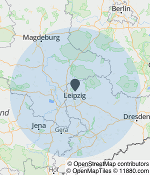 Kartendarstellung des Servicegebiets von WohnklarService